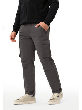 Volcano Volcano Spodnie cargo R-GUN Szary Regular Fit