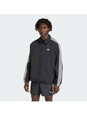 adidas adidas Kurtka przejściowa 3-STRIPES COACH Czarny Loose Fit