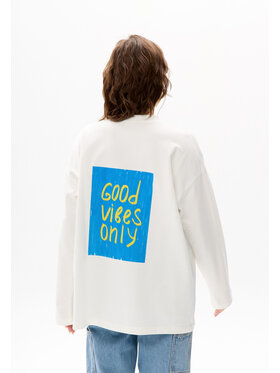 Mirons Mirons Longsleeve Print Biały Oversize
