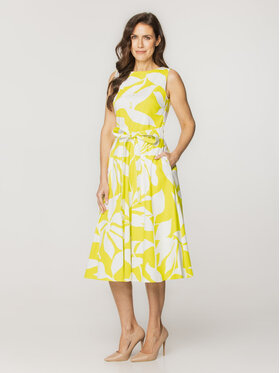Willsoor Willsoor Sukienka codzienna 67735 Żółty A-Line Fit