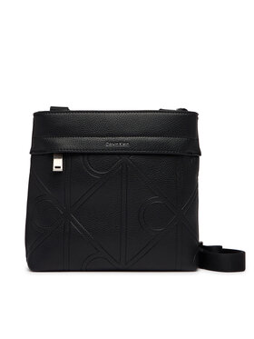 Calvin Klein Calvin Klein Crossover torbica Emblem Emboss Slim Flatpack LV04D3370G Crna