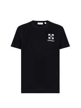 Off-White Off-White T-Shirt OMAA027S26JER00B Czarny Regular Fit