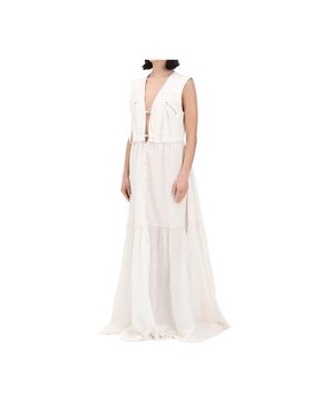PINKO PINKO Sukienka codzienna Andres abito voile Biały Long Fit