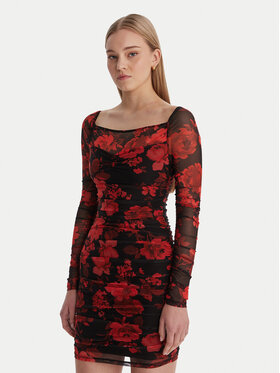 Guess Guess Koktel haljina W6RK0A KBAH2 Crvena Slim Fit