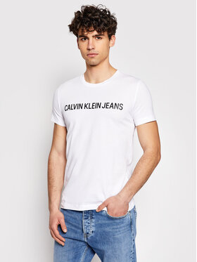 Calvin Klein Jeans Calvin Klein Jeans T-shirt Core Institutional Logo J30J307855 Blanc Regular Fit