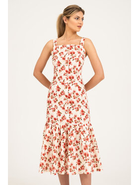 Leimann Leimann Sukienka letnia Lea Beżowy Feminine Fit