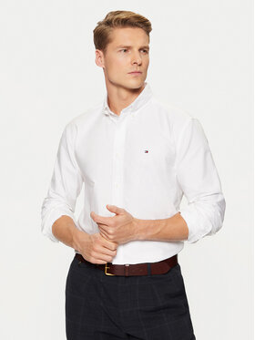 Tommy Hilfiger Tommy Hilfiger Πουκάμισο Solid Heritage MW0MW35774 Λευκό Regular Fit
