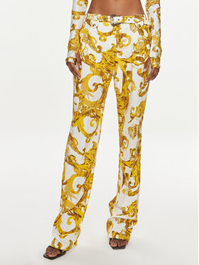 Versace Jeans Couture Versace Jeans Couture Kalhoty z materiálu 76HAA111 Bílá Slim Fit