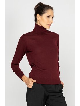 Deni Cler Milano Deni Cler Milano Sweter T-DC-S489-D5-90-39-1 Bordowy Regular Fit