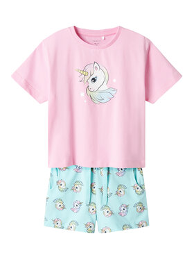 NAME IT NAME IT T-krekla un šortu komplekts Zosanna 13239682 Gaiši zils Regular Fit
