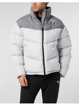 Plein Sport Plein Sport Vatovaná bunda 24023 Šedá Regular Fit