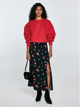 BIG STAR BIG STAR Spódnica midi BRIE_906_120 Czarny Regular Fit