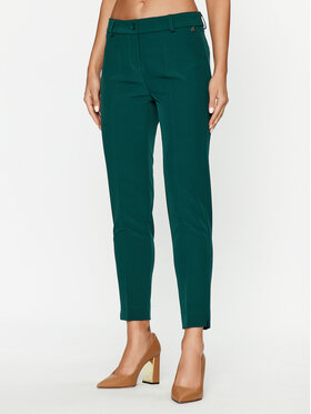 Maryley Maryley Hlače iz tkanine 23IB52Z/41BO Zelena Regular Fit