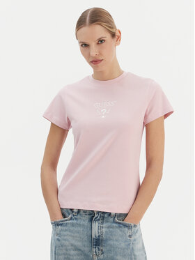 Guess Guess T-Shirt V4YI21 KCDH1 Růžová Regular Fit