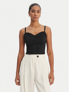 Guess Guess Top W6RH03 WJ472 Schwarz Slim Fit