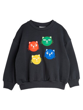 MINI RODINI MINI RODINI Felpa Cool Cats 2512011999 Nero Regular Fit