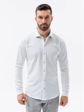 Ombre Ombre Koszula OM-SHCS-0177 Biały Slim Fit