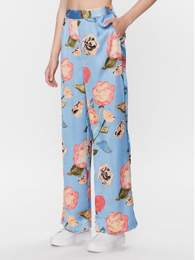 Vero Moda Vero Moda Bavlnené nohavice Renee 10282222 Modrá Wide Leg
