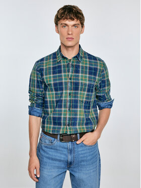 BIG STAR BIG STAR Koszula MEROWI Zielony Basic Fit