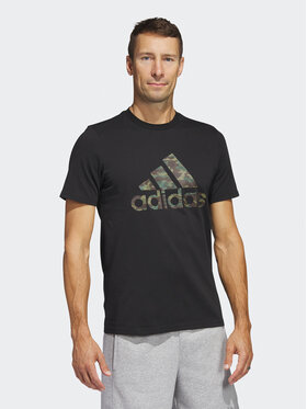 adidas adidas T-Shirt Camo Short Sleeve T-Shirt HS3215 Czarny Regular Fit