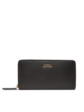 Tommy Hilfiger Tommy Hilfiger Μεγάλο Πορτοφόλι Ανδρικό Th Leather Slg Lrg Za AW0AW17498 Μαύρο