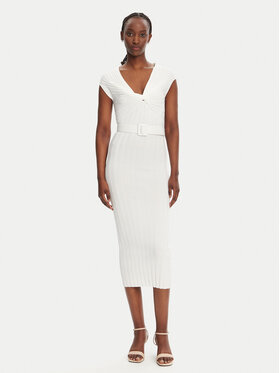 Liu Jo Liu Jo Rochie tricotată WA5365 MS55N Alb Slim Fit