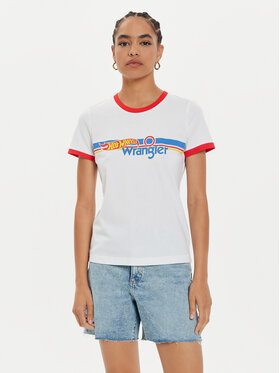 Wrangler Wrangler T-shirt Hot Wheels 112357911 Bijela Slim Fit