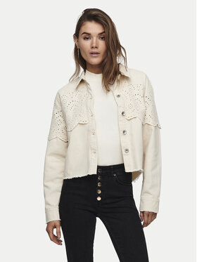 ONLY ONLY Kurtka jeansowa Elena 15232378 Beżowy Regular Fit