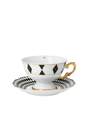 Ćmielów Ćmielów Filiżanka do herbaty Dama Kier Biały