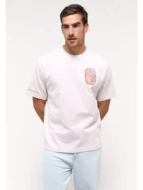 Mustang Mustang T-Shirt T-SHIRT COLLAB Różowy Loose Fit