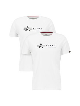 Alpha Industries Alpha Industries Komplet 2 t-shirtów AI.118534-09-XXL Biały Basic Fit