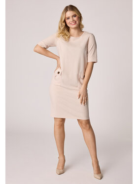 QUIOSQUE QUIOSQUE Sukienka codzienna Quiosque 4NG008102 Beżowy Regular Fit