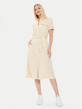 Pepe Jeans Pepe Jeans Rochie tip cămașă Evelinda PL953482 Bej Regular Fit