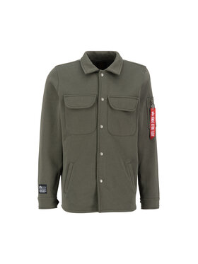 Alpha Industries Alpha Industries Koszula Sweat Overshirt Zielony Loose Fit