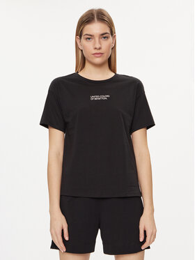 United Colors Of Benetton United Colors Of Benetton Maglietta del pigiama 30963M04R Nero Regular Fit