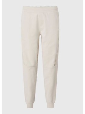 Calvin Klein Calvin Klein Spodnie dresowe Logo Tape Comfort Jogger Beżowy Regular Fit