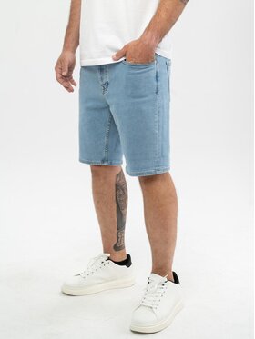 MyStars MyStars Szorty jeansowe Krótkie Spodenki Jeansowe Skinny Męskie Jasne Niebieskie MyStars Classic 32 Niebieski Skinny Fit