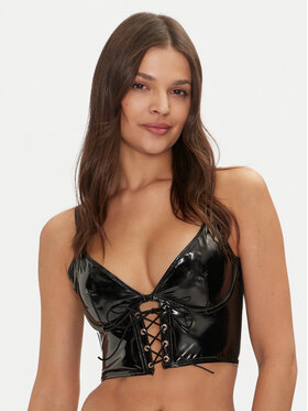 Hunkemöller Hunkemöller топ Longline 205072 Черен Slim Fit