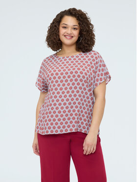 Fiorella Rubino Fiorella Rubino Bluzka 2048T002445N0R4 Bordowy Boxy Fit