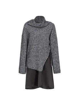 PINKO PINKO Sukienka codzienna Etereo abito mouline Szary Comfortable Fit