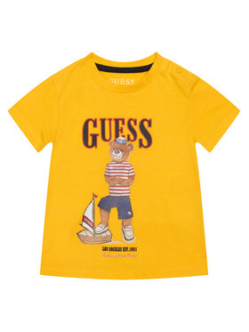 Guess Guess Póló N6GI04 K8HM4 Sárga Regular Fit