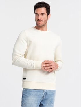 Ombre Ombre Mikina OM-SSBN-0159 Écru Regular Fit