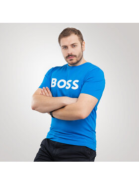 BOSS Boss T-Shirt 50481923-465_M Niebieski Regular Fit