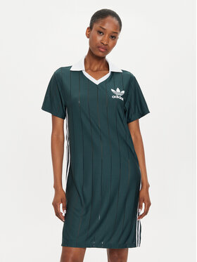 adidas adidas Ежедневна рокля adicolor 3-Stripes IX5507 Зелен Loose Fit