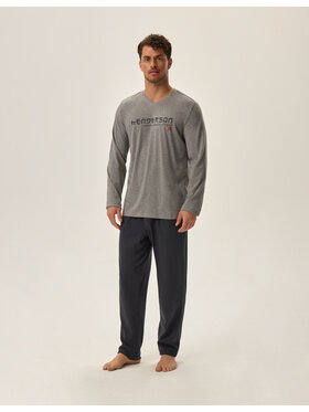 Henderson Henderson Piżama 41911 Szary Regular Fit