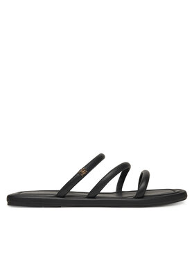 Tommy Hilfiger Tommy Hilfiger Şlapi Strappy Leather Mule FW0FW08939 Negru