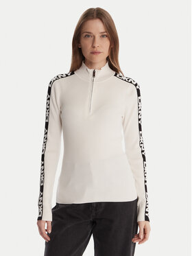 DKNY DKNY Sweater P5MSAY01 Ekru Slim Fit