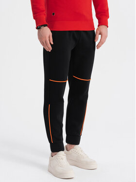 Ombre Ombre Teplákové kalhoty OM-PASK-0145 Černá Regular Fit