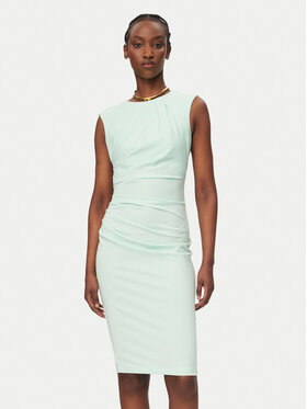 Rinascimento Rinascimento Cocktail obleka CFC0127683003 Zelena Slim Fit