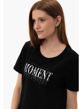 Volcano Volcano T-Shirt T-MOMENTS Czarny Regular Fit